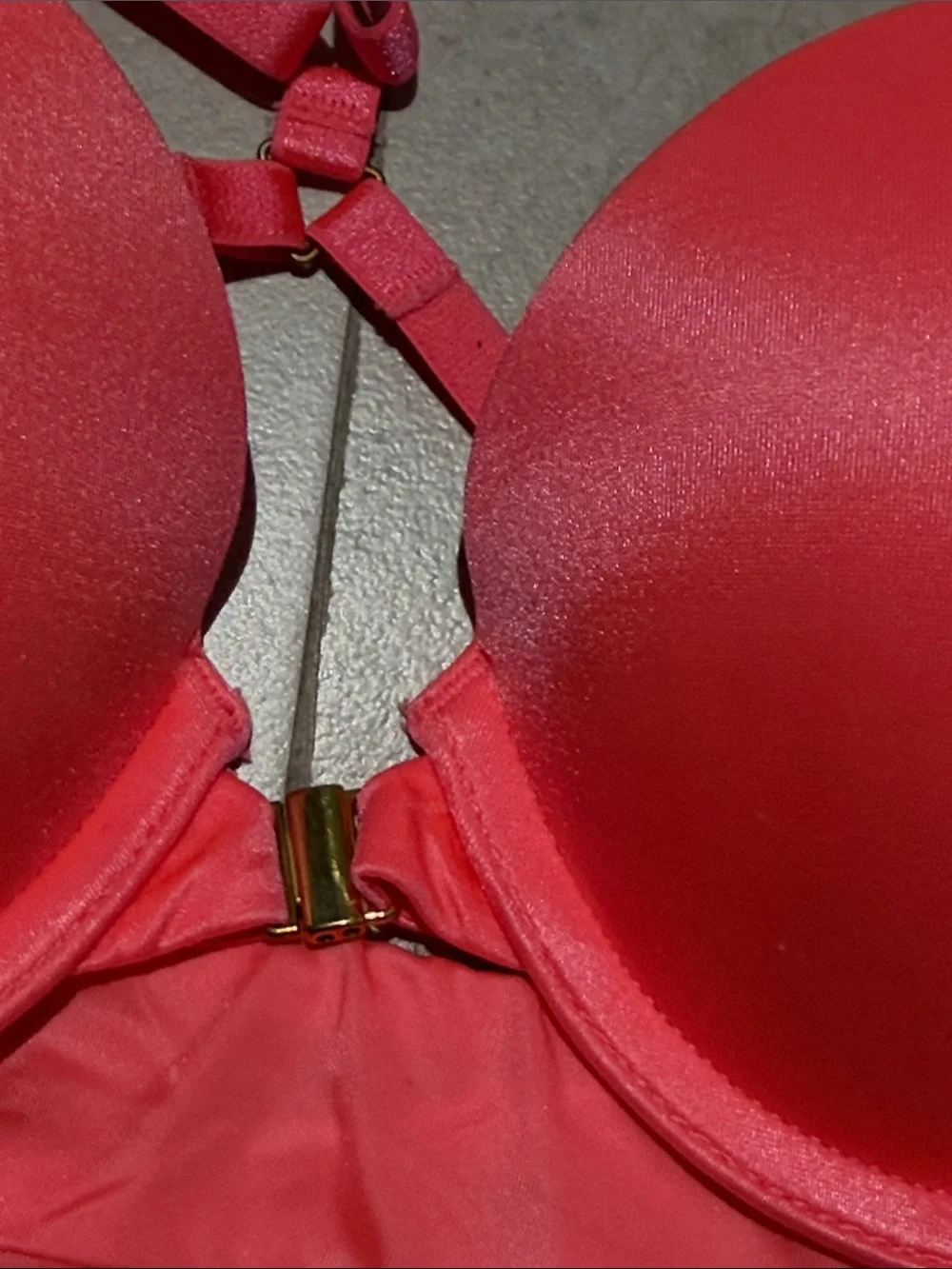 Victoria's Secret Neon Coral Push-Up Bra - Picture 4 of 4